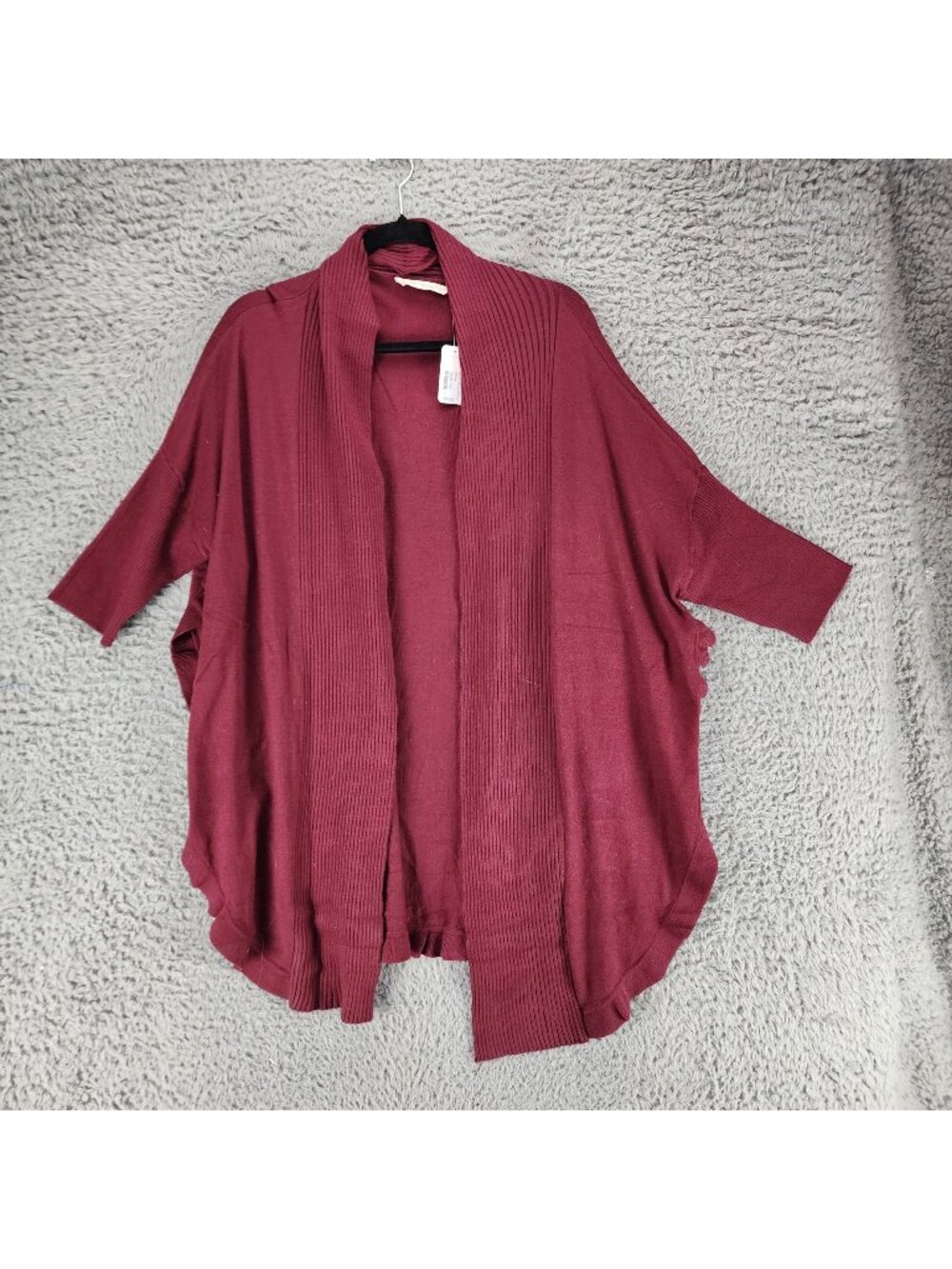 Soft Surroundings Sweater Womens Large/XL Red 3/4 Sleeve Cardigan *NWT*
